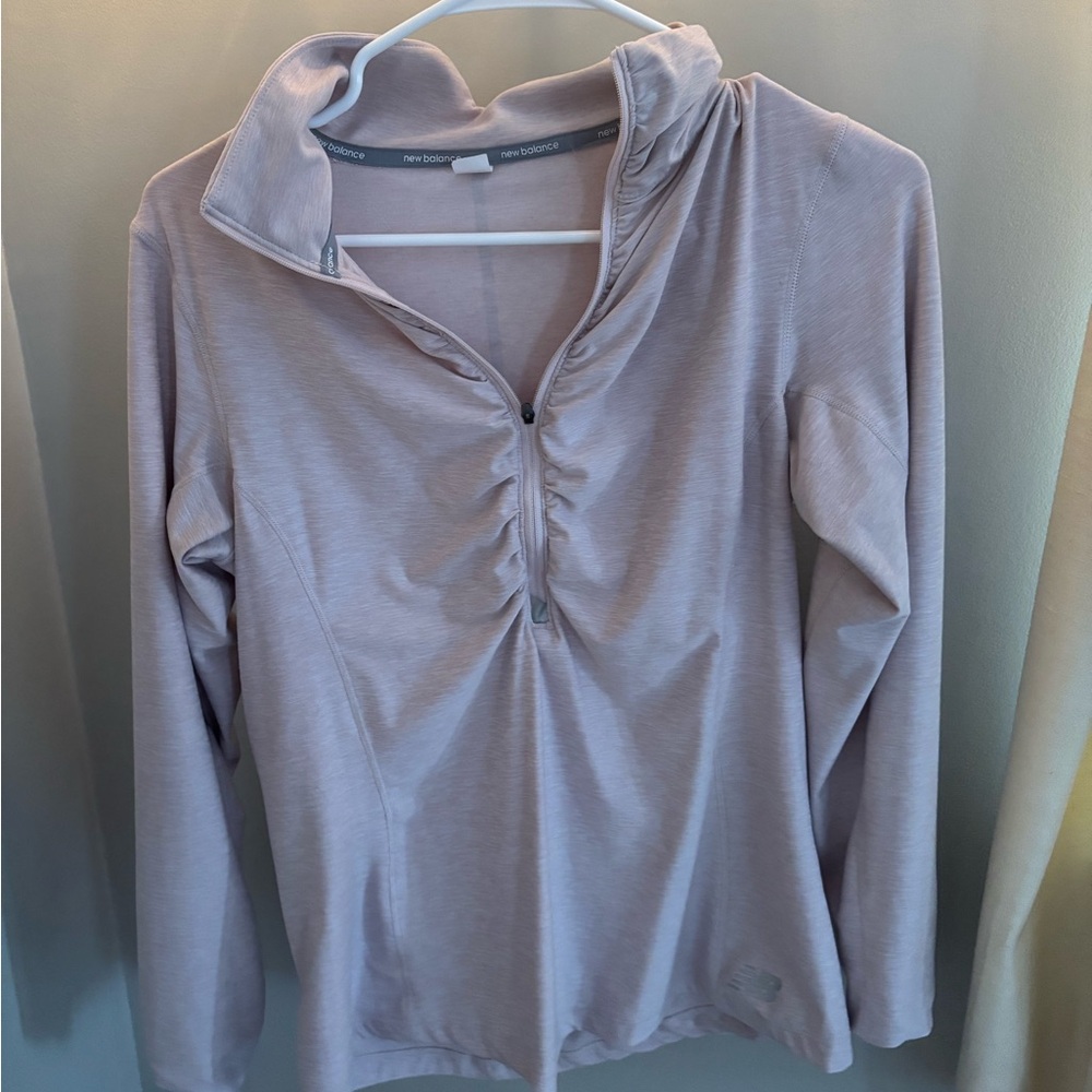 Light Pink Long Sleeve Half Zip